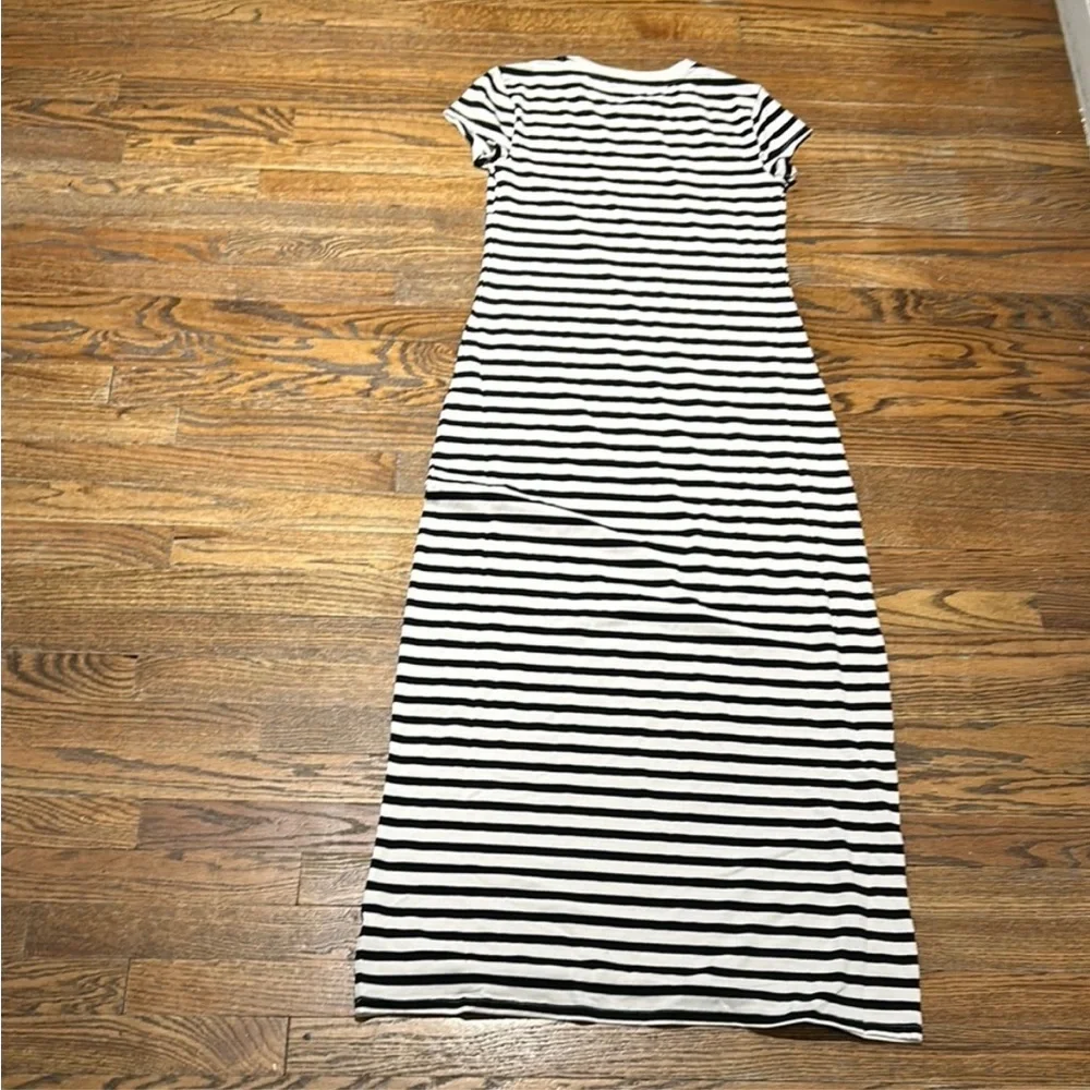 New Black and White Striped Women's Dress - Picture 2 of 2